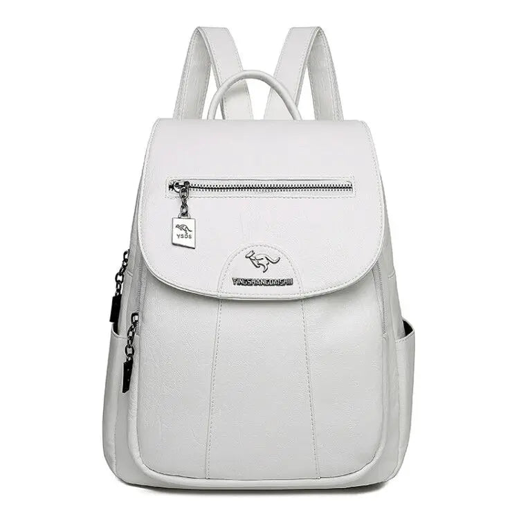 W&W Mode | Großer Leder Rucksack Mit Diebstahlschutz Für Damen