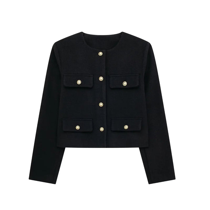 W&W Mode - Trendy Geknöpfter Kurzblazer