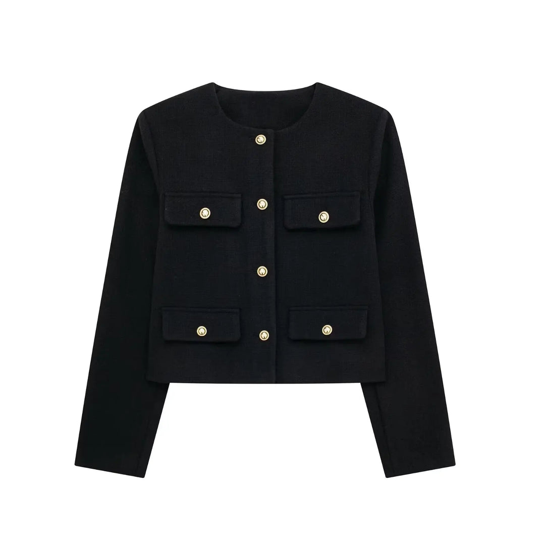 W&W Mode - Trendy Geknöpfter Kurzblazer