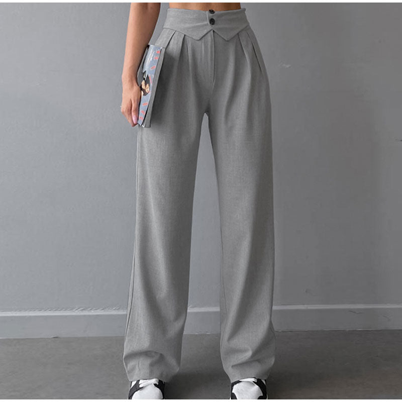 WW | Stilvolle High-Waist-Hose mit Falten