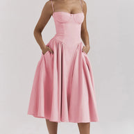 WW | Ärmelloses Midikleid Mit Korsett Passform