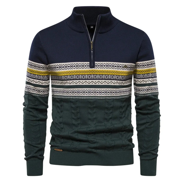 W&W Mode - Wärmender Strickpullover mit Halbem Rollkragen