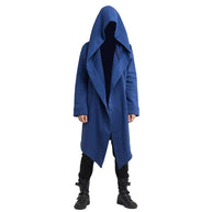 WW | Lange Strickjacke Im Gothic Stil Mit Kapuze Für Herren