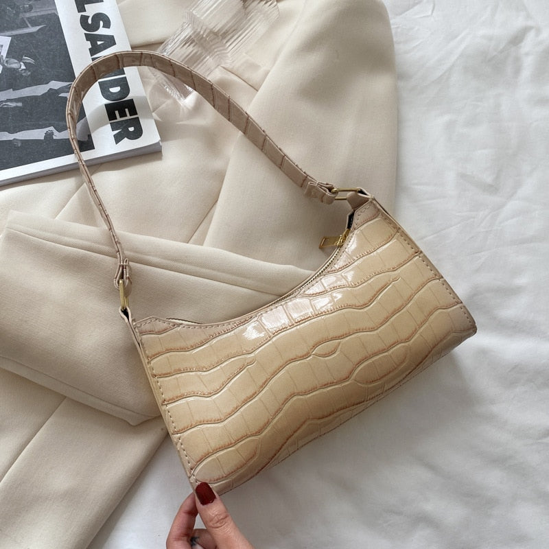 W&W Mode Modische Exquisite Einkaufstasche Tote Schultertaschen Einfarbig Kettentasche für Damen