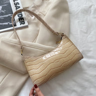 WW Modische Exquisite Einkaufstasche Tote Schultertaschen Einfarbig Kettentasche für Damen