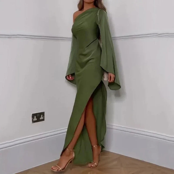 W&W Mode | Elegantes Langes Abendkleid In Grün