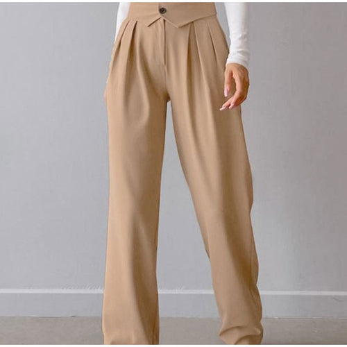 WW | Stilvolle High-Waist-Hose mit Falten