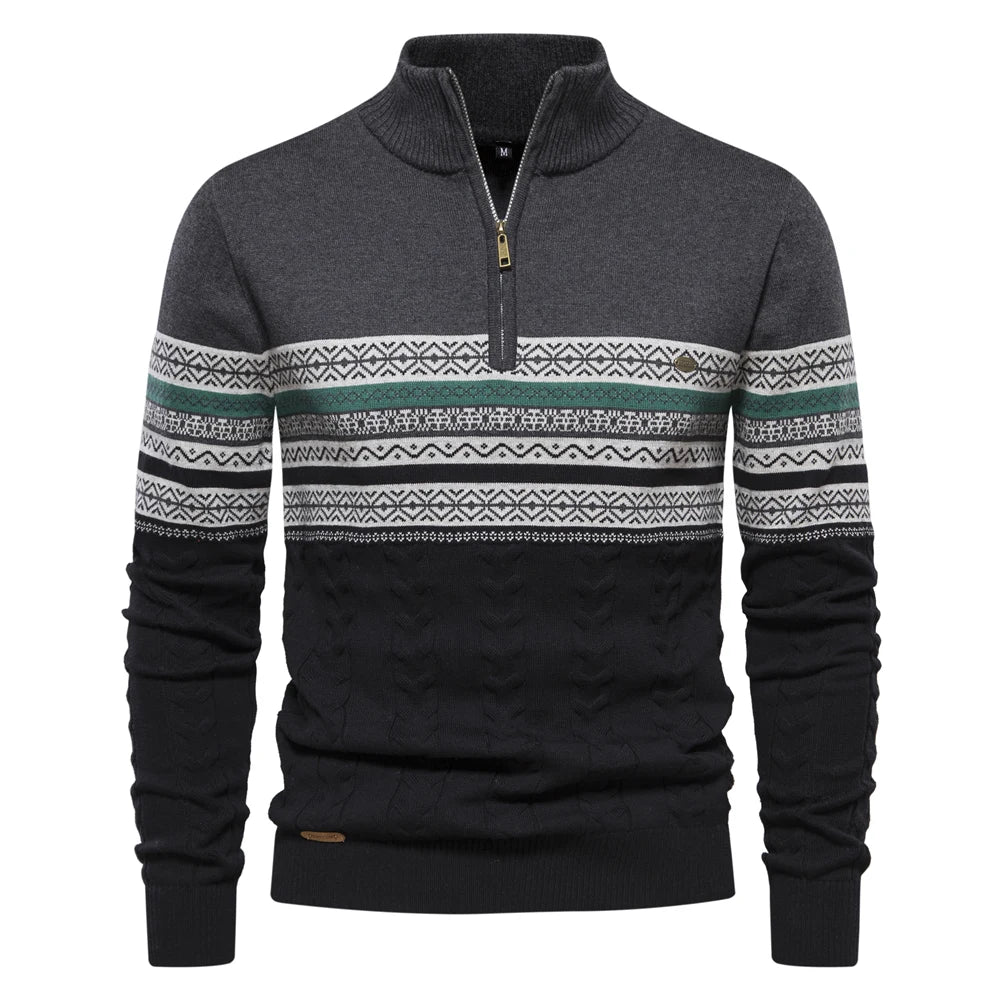 Wolff - Pullover mit Retro-Muster