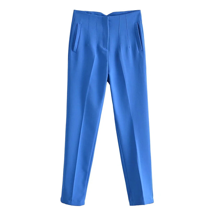 W&W Mode Vintage Hose mit geradem Reißverschluss und erhöhter Taille