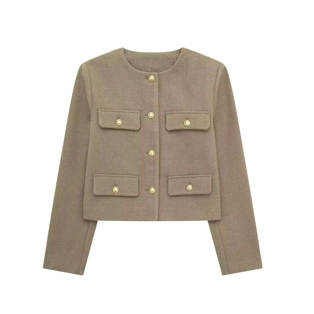 W&W Mode - Trendy Geknöpfter Kurzblazer
