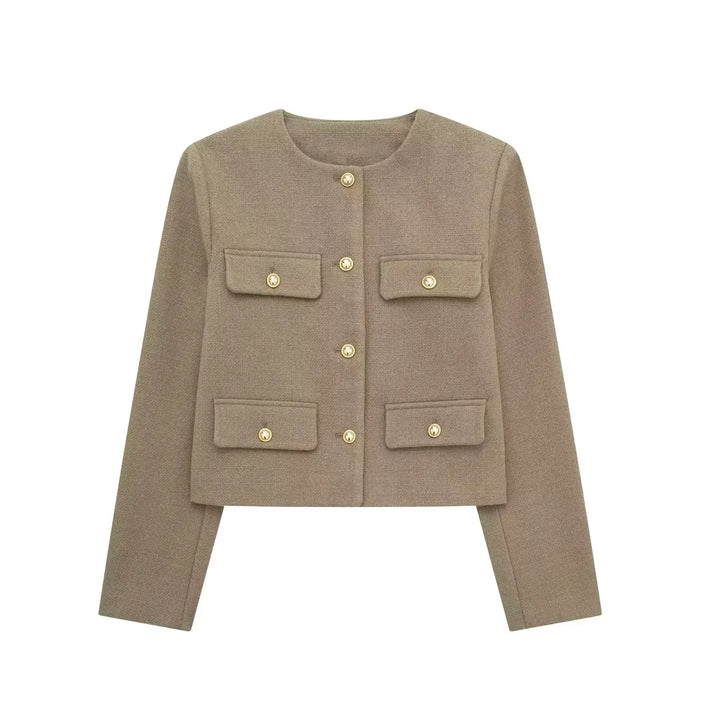 W&W Mode - Trendy Geknöpfter Kurzblazer