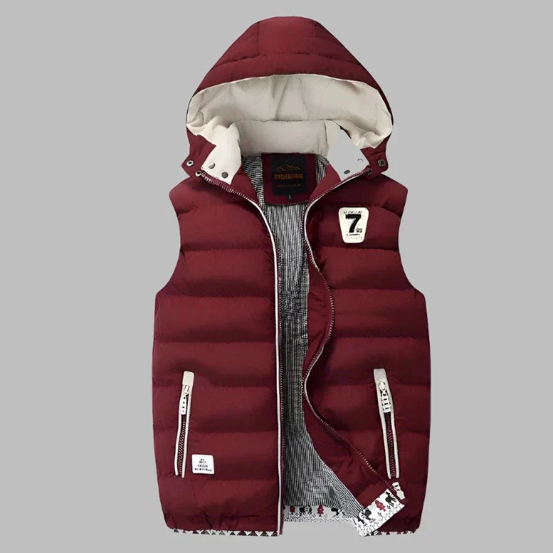 WW | Gepolsterte Zwischenjacke Als Weste Mit Kapuze Für Herren