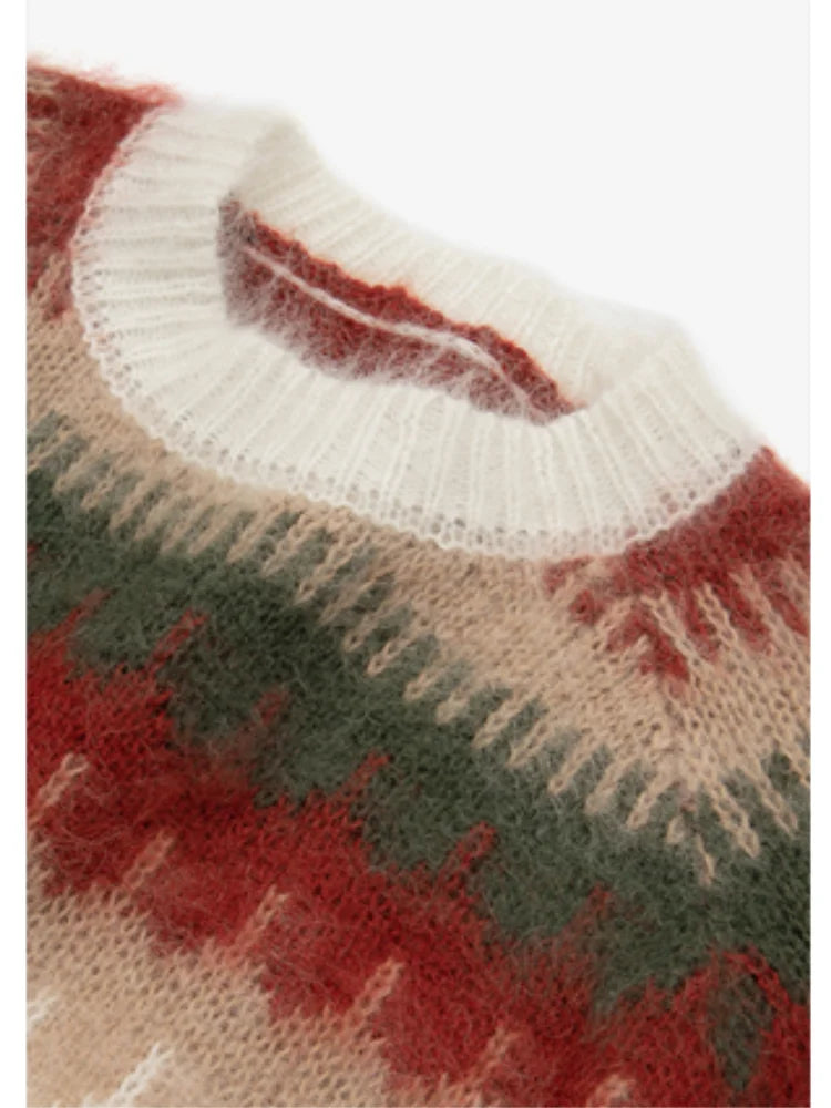 WW - Hässlicher Weihnachtspulli - Dick gestrickter Pullover mit Retro-Muster