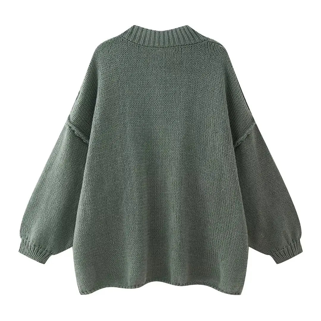 Großzügig Geschnittener Strick-Cardigan