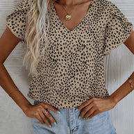 WW | Kurzärmlige Sommerbluse mit Slim Fit Ohne Kragen