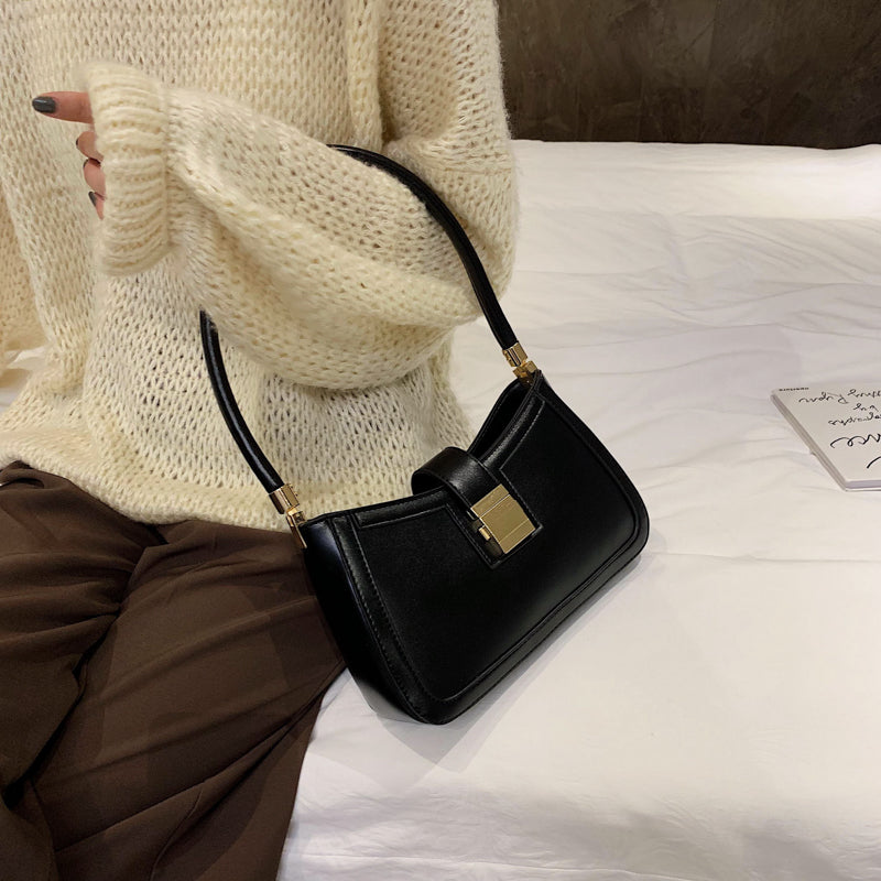 WW Stilvolle Linke Schultertasche | Damen Designer Handtasche mit Reißverschluss