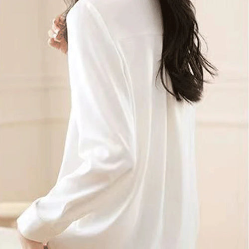 WW | Seidenbluse mit langen Ärmeln