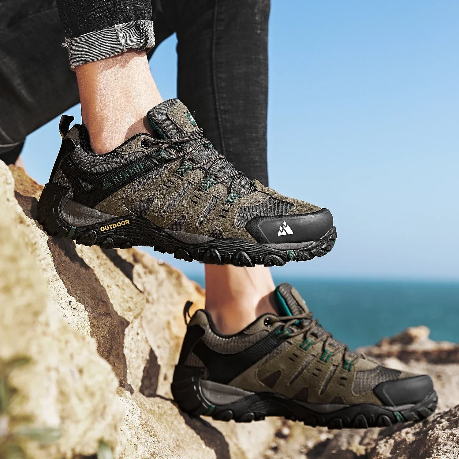 WW | Niedrig Wasserabweisende Wanderschuhe Mit Robuster Sohle Für Herren