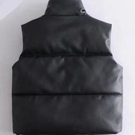 WW Lederjacken für Damen | Elegante Stehkragen Westen | Modische Reißverschlussjacken