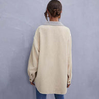 Button-Down-Cordjacke für Damen