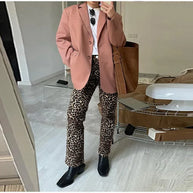 WW Leopard-Print-Jeans | Stylische schmale Streetwear Damenhose im Pencil-Stil