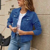 WW | Jeansjacke für Damen - Modern - Robustes Denim mit Knopfverschluss und Brusttaschen - Perfekt für lässige Outfits