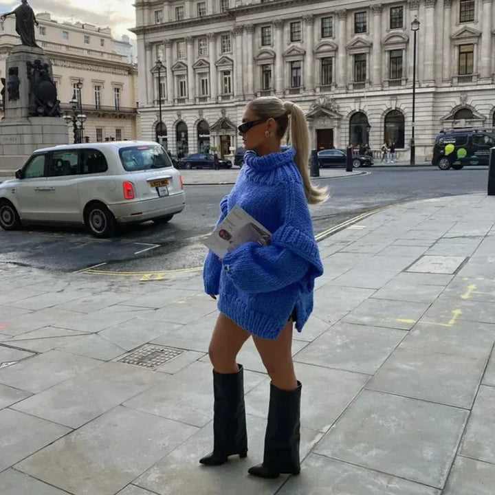 W&W Mode | Oversized Sweatshirt Mit Rollkragen