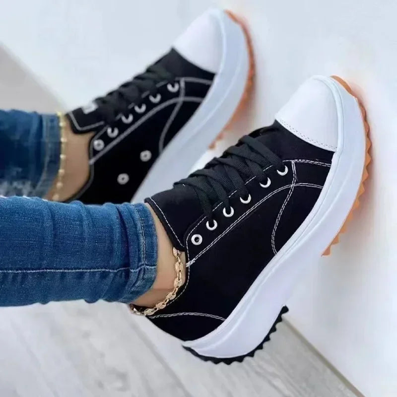 WW | Canvas Sneakers Lässige Schnürschuhe