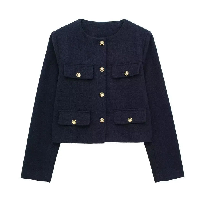 W&W Mode - Trendy Geknöpfter Kurzblazer