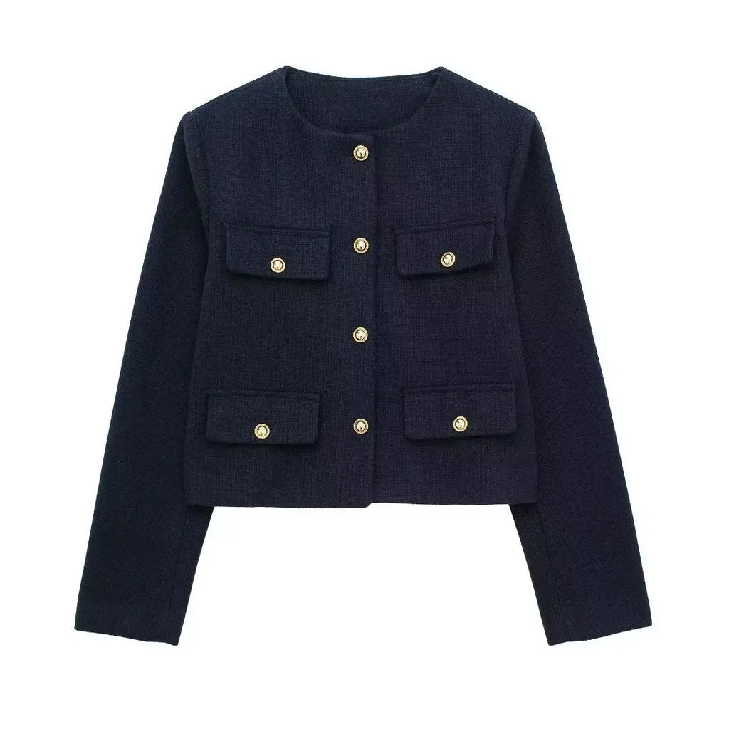 WW - Trendy Geknöpfter Kurzblazer