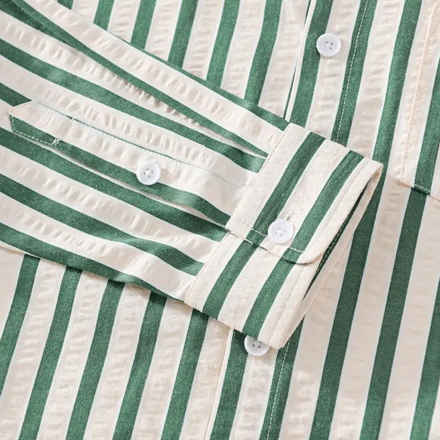 WW | Stylisches Gestreiftes Button-Down Hemd