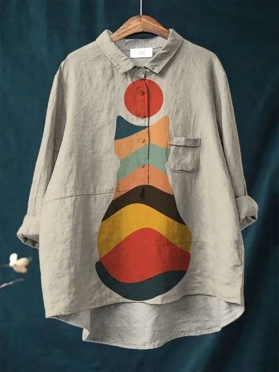 WW | Katzenkunst Auf Weißem T-Shirt