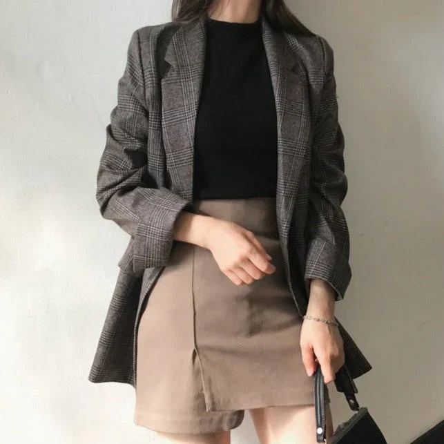 W&W Mode | blazer mit karierter jacke