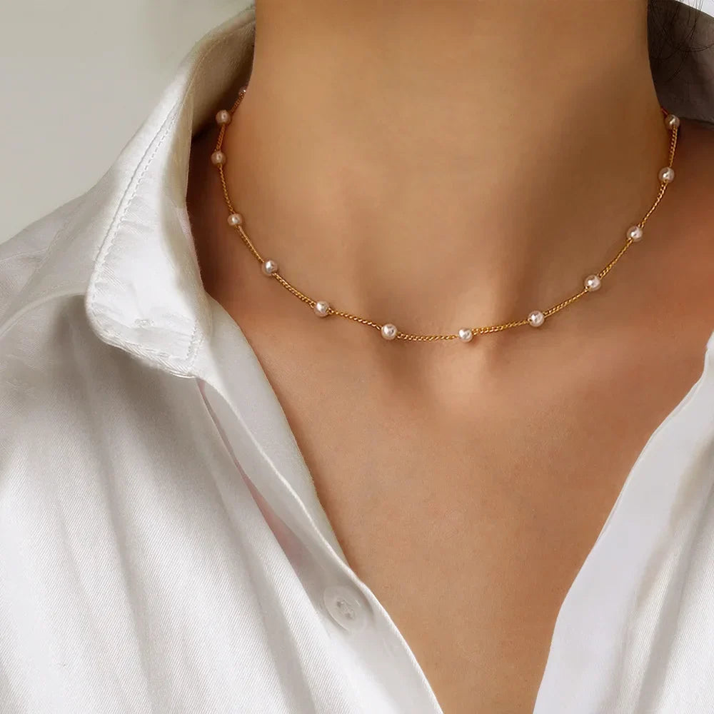 W&W Mode | Perlen Choker Herz Halskette Für Frauen
