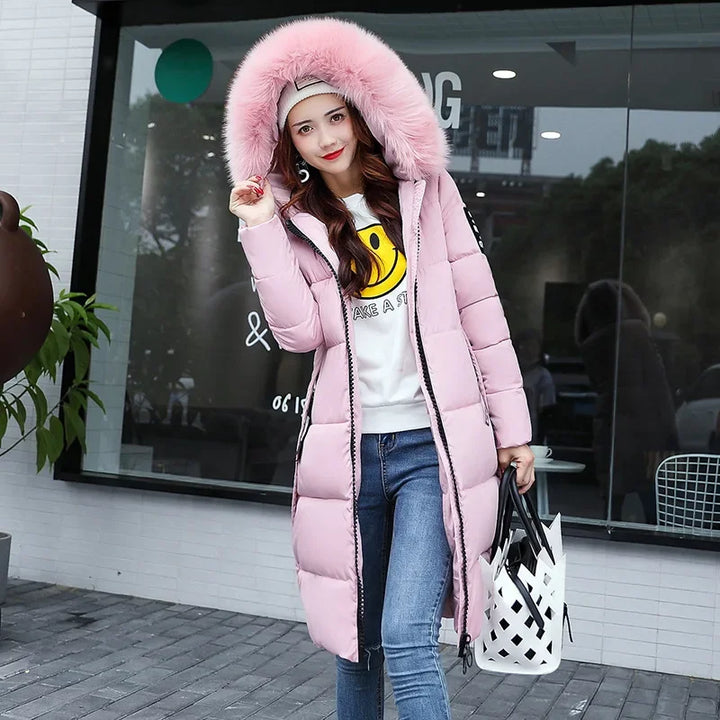 W&W Mode - Damen-Winterparka - Warmer Mantel mit großer Kapuze und Pelzkragen