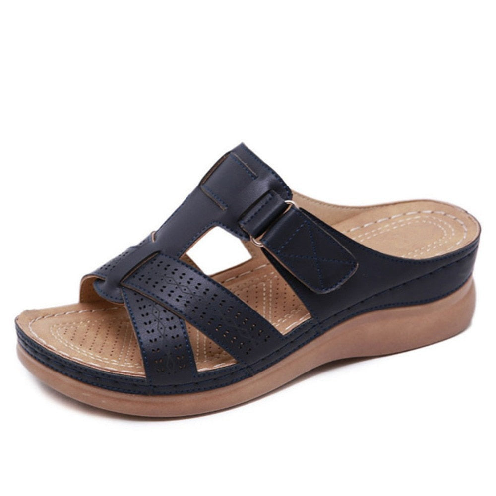 WW | Breite Keilabsatz Sandalen