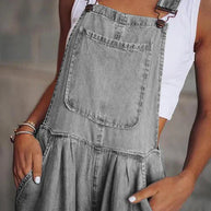 WW | Boho Oversize Denim Latzhose