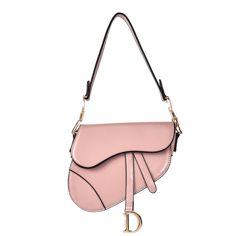 WW | Damen Schultertasche - Exklusive PU-Leder Satteltasche mit breitem Riemen und luxuriösem Aussehen