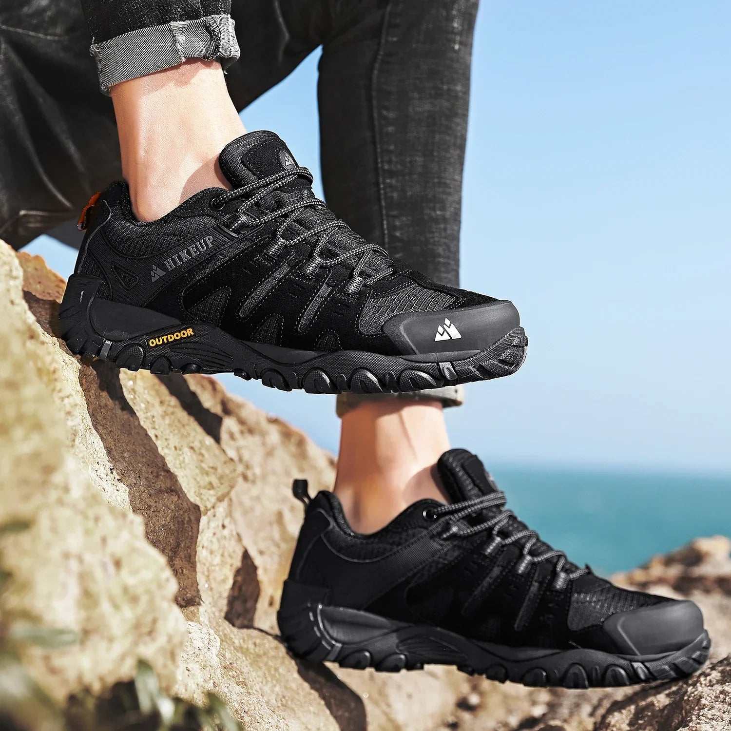 WW | Niedrig Wasserabweisende Wanderschuhe Mit Robuster Sohle Für Herren