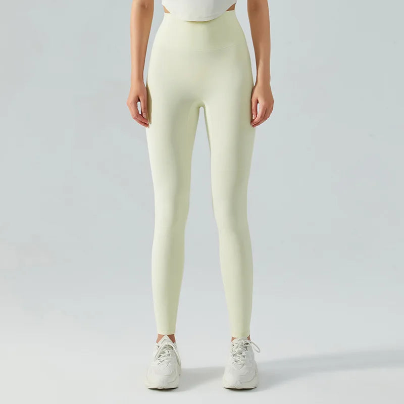 WW | Emily Sportswear Naked Hochtaillierte Tight Yoga Hosen Doppelseitig Gebürstet Pfirsich Po-Hebende Lauf Sport Fitness Leggings