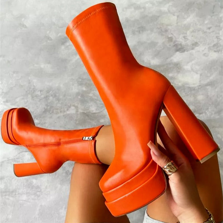 W&W Mode | Design Ankle Boots Mit Hohem Absatz