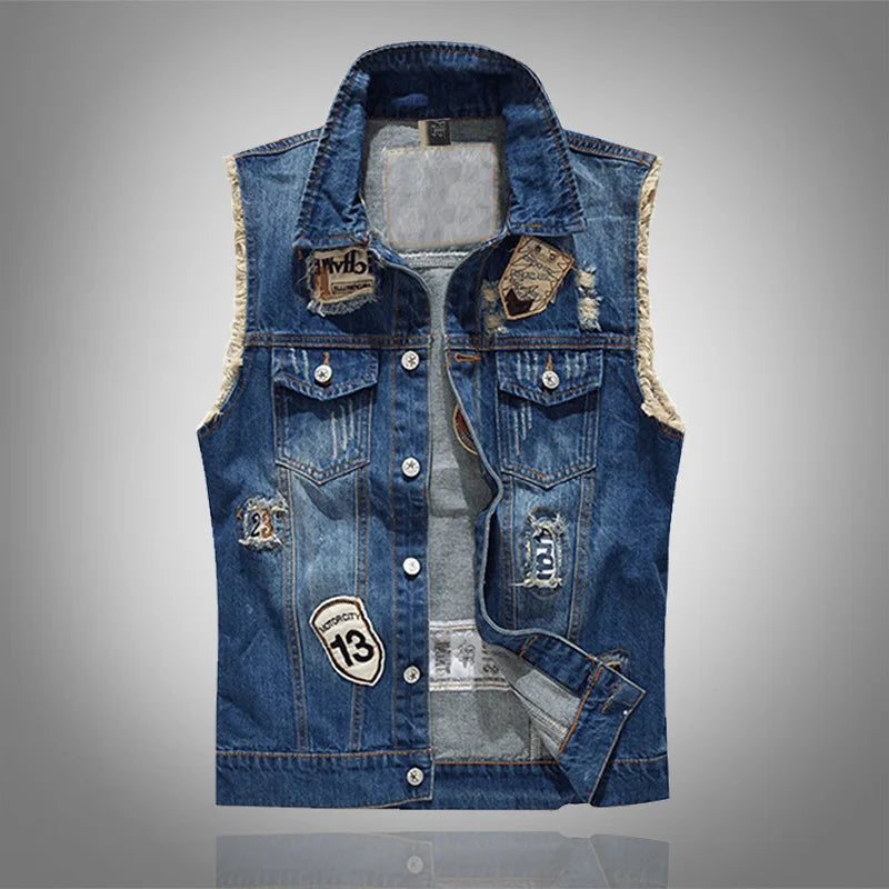 WW | Jeansweste Mit Patches Für Herren