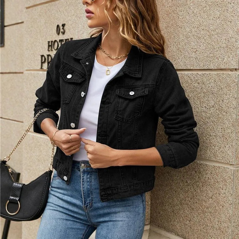 WW | Jeansjacke für Damen - Modern - Robustes Denim mit Knopfverschluss und Brusttaschen - Perfekt für lässige Outfits