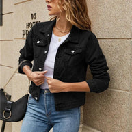 WW | Jeansjacke für Damen - Modern - Robustes Denim mit Knopfverschluss und Brusttaschen - Perfekt für lässige Outfits