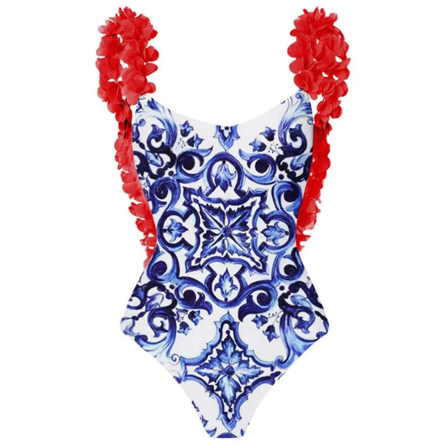 WW | Gedruckt Trend Einteiler Badebekleidung Luxus Tankini Set Damen Strandbekleidung Push Ups Träger Sommer