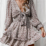 WW - Einfaches bedrucktes Chiffonkleid