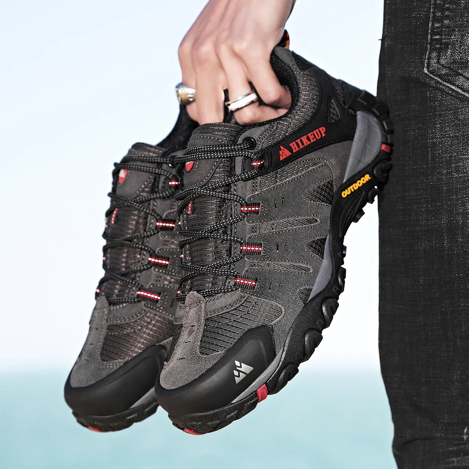 WW | Niedrig Wasserabweisende Wanderschuhe Mit Robuster Sohle Für Herren