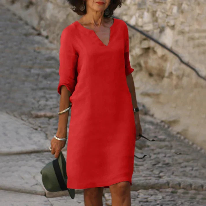 W&W Mode | Elegantes Sommerkleid mit V-Ausschnitt