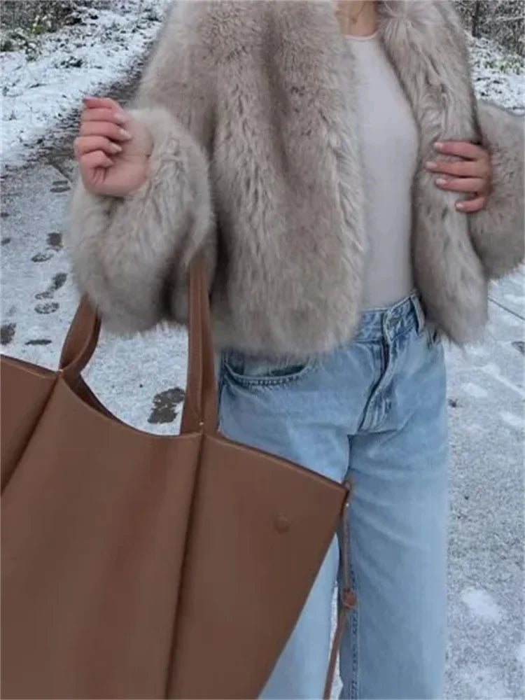 WW | Eleganter Kunstpelzmantel für Damen – Luxuriöser Look für kalte Tage