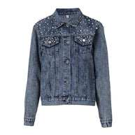 Jeansjacke - Denim-Liebling mit stilvoller Perlenverzierung